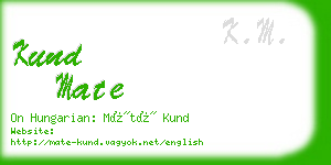 kund mate business card
